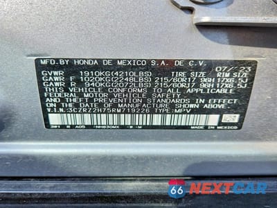 Zdjęcie 13 z 13 samochodu: 2024 HONDA HR-V EXL VIN:3CZRZ2H75RM719226 - miniatura