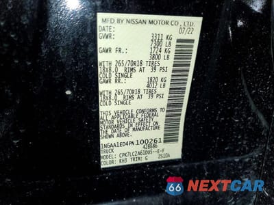 Zdjęcie 12 z 12 samochodu: 2023 NISSAN TITAN SV VIN:1N6AA1ED4PN100261 - miniatura