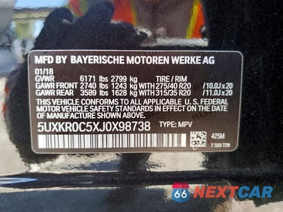 Zdjęcie 13 z 13 samochodu: 2018 BMW X5 XDRIVE35I VIN:5UXKR0C5XJ0X98738 - miniatura