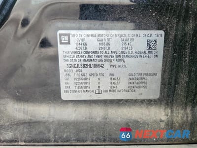 Zdjęcie 13 z 13 samochodu: 2017 CHEVROLET TRAX 1LT VIN:3GNCJLSB2HL186642 - miniatura