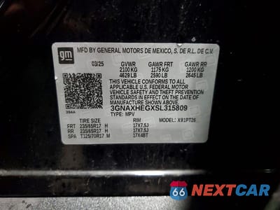 Zdjęcie 13 z 13 samochodu: 2025 CHEVROLET EQUINOX LT VIN:3GNAXHEGXSL315809 - miniatura