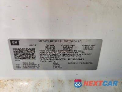 Zdjęcie 13 z 13 samochodu: 2020 CHEVROLET TAHOE K1500 LT VIN:1GNSKBKC7LR108841 - miniatura