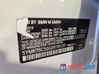 Zdjęcie 14 z 14 samochodu: 2016 BMW X5 M VIN:5YMKT6C50G0R78137 - miniatura