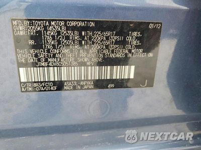 Zdjęcie 13 z 13 samochodu: 2012 TOYOTA RAV4 BASE VIN:JTMBF4DV8C5051385 - miniatura