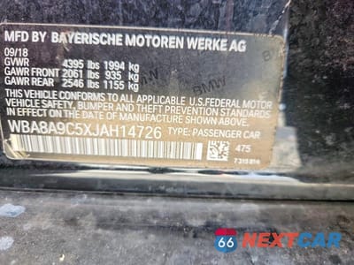 Zdjęcie 12 z 12 samochodu: 2018 BMW 320 I VIN:WBA8A9C5XJAH14726 - miniatura