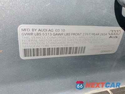 Zdjęcie 12 z 12 samochodu: 2010 AUDI A6 PRESTIGE VIN:WAUKGAFB7AN071717 - miniatura