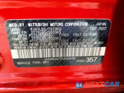 Zdjęcie 13 z 13 samochodu: 2023 MITSUBISHI OUTLANDER SPORT S VIN:JA4ARUAU7PU004448 - miniatura