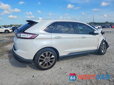Trzecie zdjęcie samochodu z tyłu: 2015 FORD EDGE TITANIUM VIN:2FMPK3K85FBB25222 - miniatura