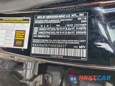 Zdjęcie 13 z 13 samochodu: 2017 MERCEDES-BENZ GLE 550E 4MATIC VIN:4JGDA6DB7HA838427 - miniatura