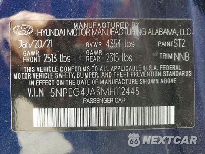 Zdjęcie 12 z 12 samochodu: 2021 HYUNDAI SONATA SE VIN:5NPEG4JA3MH112445 - miniatura