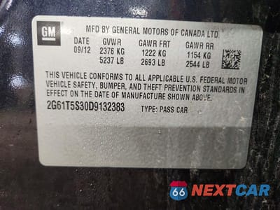 Zdjęcie 12 z 12 samochodu: 2013 CADILLAC XTS PREMIUM COLLECTION VIN:2G61T5S30D9132383 - miniatura