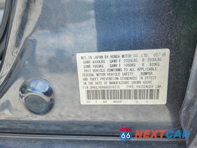 Zdjęcie 12 z 12 samochodu: 2006 ACURA TSX VIN:JH4CL96986C016273 - miniatura