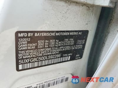 Zdjęcie 13 z 13 samochodu: 2013 BMW X6 XDRIVE50I VIN:5UXFG8C50DL592286 - miniatura