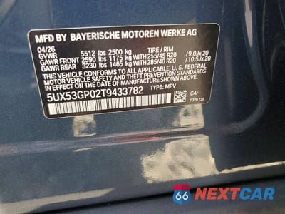 Zdjęcie 13 z 13 samochodu: 2026 BMW X3 30 XDRIVE VIN:5UX53GP02T9433782 - miniatura