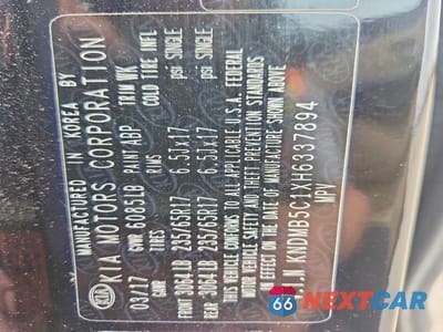 Zdjęcie 13 z 13 samochodu: 2017 KIA SEDONA LX VIN:KNDMB5C1XH6337894 - miniatura
