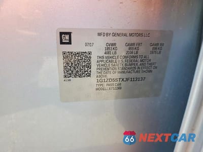 Zdjęcie 13 z 13 samochodu: 2018 CHEVROLET MALIBU LT VIN:1G1ZD5STXJF113137 - miniatura