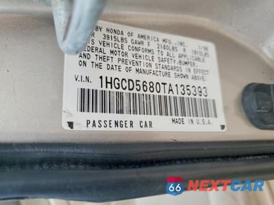 Zdjęcie 12 z 12 samochodu: 1996 HONDA ACCORD DX 25TH ANNIVERSARY VIN:1HGCD5680TA135393 - miniatura