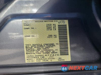 Zdjęcie 12 z 12 samochodu: 2015 NISSAN ALTIMA 2.5 S VIN:1N4AL3AP8FC477426 - miniatura