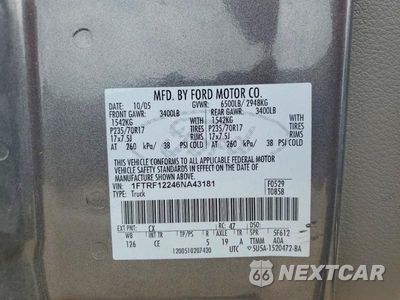 Zdjęcie 12 z 12 samochodu: 2006 FORD F150 VIN:1FTRF12246NA43181 - miniatura
