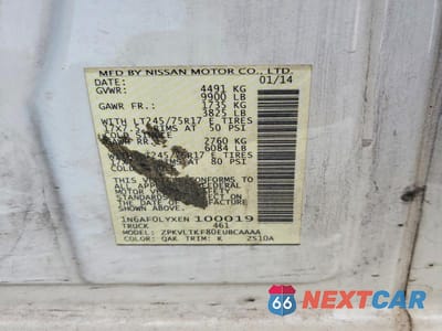 Zdjęcie 13 z 13 samochodu: 2014 NISSAN NV 2500 HD S VIN:1N6AF0LYXEN100019 - miniatura