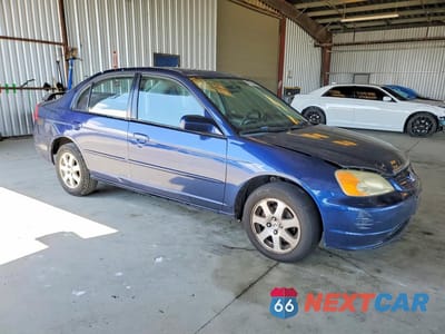 Czwarte zdjęcie samochodu z boku: 2001 HONDA CIVIC EX VIN:2HGES267X1H552197 - miniatura