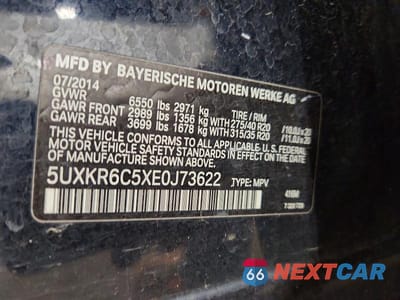 Zdjęcie 13 z 13 samochodu: 2014 BMW X5 XDRIVE50I VIN:5UXKR6C5XE0J73622 - miniatura