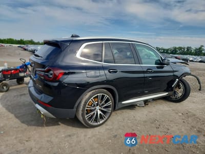 Trzecie zdjęcie samochodu z tyłu: 2022 BMW X3 XDRIVE30I VIN:5UX53DP00N9K58319 - miniatura