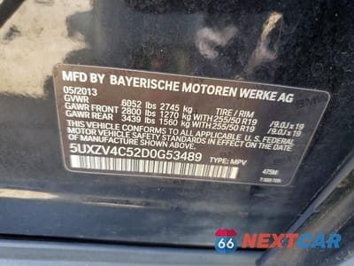 Zdjęcie 13 z 13 samochodu: 2013 BMW X5 XDRIVE35I VIN:5UXZV4C52D0G53489 - miniatura