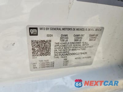 Zdjęcie 12 z 12 samochodu: 2024 GMC SIERRA K1500 VIN:3GTUUAED0RG279420 - miniatura
