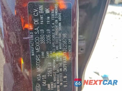 Zdjęcie 12 z 12 samochodu: 2018 KIA FORTE LX VIN:3KPFK4A7XJE258798 - miniatura