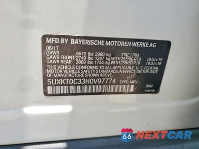 Zdjęcie 13 z 13 samochodu: 2017 BMW X5 XDR40E VIN:5UXKT0C33H0V97774 - miniatura