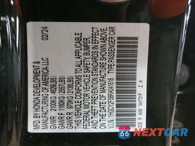Zdjęcie 12 z 12 samochodu: 2024 HONDA ACCORD HYBRID SPORT VIN:1HGCY2F58RA041618 - miniatura