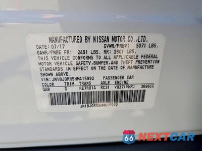 Zdjęcie 14 z 14 samochodu: 2017 INFINITI QX50 BASE VIN:JN1BJ0RR5HM415992 - miniatura
