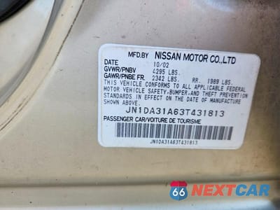 Zdjęcie 12 z 12 samochodu: 2003 NISSAN MAXIMA GXE VIN:JN1DA31A63T431813 - miniatura