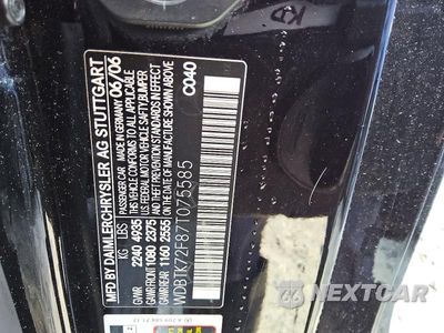 Zdjęcie 12 z 12 samochodu: 2007 MERCEDES-BENZ CLK 550 VIN:WDBTK72F87T075585 - miniatura