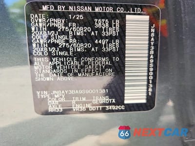 Zdjęcie 14 z 14 samochodu: 2025 NISSAN ARMADA VIN:JN8AY3BA9S9001381 - miniatura