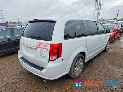 Trzecie zdjęcie samochodu z tyłu: 2016 DODGE GRAND CARAVAN SE VIN:2C4RDGBGXGR342215 - miniatura