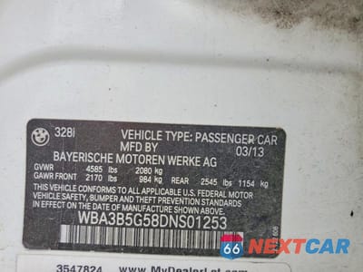 Zdjęcie 12 z 12 samochodu: 2013 BMW 328 XI SULEV VIN:WBA3B5G58DNS01253 - miniatura