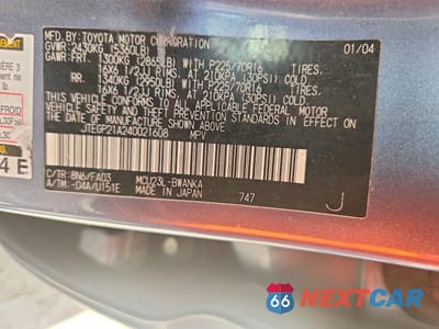 Zdjęcie 13 z 13 samochodu: 2004 TOYOTA HIGHLANDER BASE VIN:JTEGP21A240021608 - miniatura