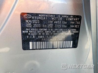 Zdjęcie 13 z 13 samochodu: 2024 HYUNDAI SONATA SEL VIN:KMHL14JAXRA360162 - miniatura