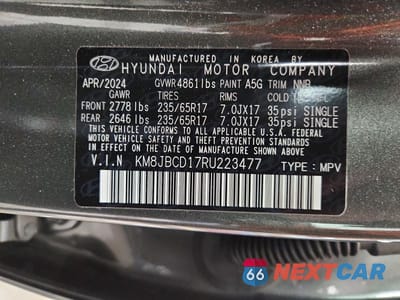 Zdjęcie 12 z 12 samochodu: 2024 HYUNDAI TUCSON BLUE VIN:KM8JBCD17RU223477 - miniatura