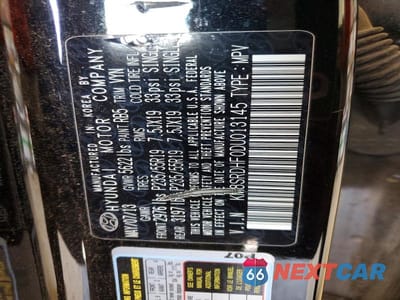Zdjęcie 13 z 13 samochodu: 2013 HYUNDAI SANTA FE LIMITED VIN:KM8SRDHF0DU013145 - miniatura