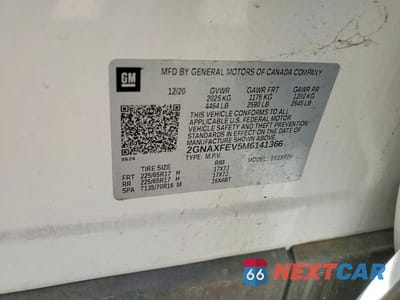 Zdjęcie 13 z 13 samochodu: 2021 CHEVROLET EQUINOX VIN:2GNAXFEV5M6141366 - miniatura