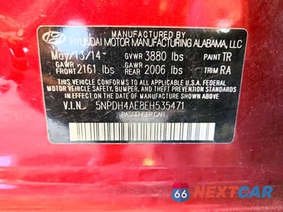 Zdjęcie 12 z 12 samochodu: 2014 HYUNDAI ELANTRA SE VIN:5NPDH4AE8EH535471 - miniatura
