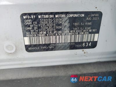 Zdjęcie 13 z 13 samochodu: 2024 MITSUBISHI OUTLANDER ES VIN:JA4J3UA80RZ014300 - miniatura