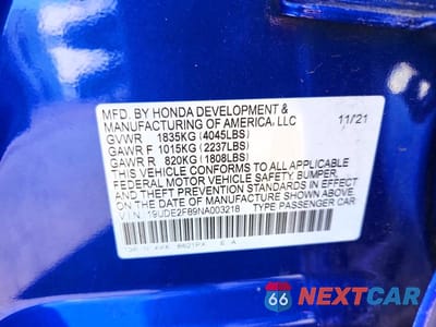 Zdjęcie 13 z 13 samochodu: 2022 ACURA ILX PREMIUM A-SPEC VIN:19UDE2F89NA003218 - miniatura