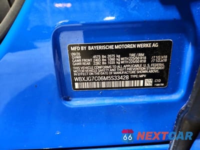 Zdjęcie 14 z 14 samochodu: 2021 BMW X1 SDRIVE28I VIN:WBXJG7C06M5S33428 - miniatura