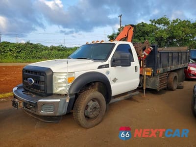 Drugie zdjęcie samochodu z przodu: 2011 FORD F550 SUPER DUTY CRANE TRUCK VIN:1FDUF5HT4BEC37376 - miniatura
