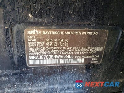 Zdjęcie 12 z 12 samochodu: 2017 BMW 540 XI VIN:WBAJE7C38HWA03466 - miniatura