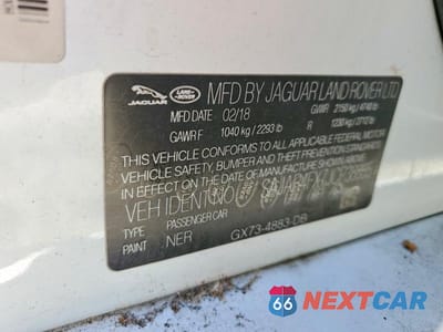 Zdjęcie 12 z 12 samochodu: 2018 JAGUAR XE VIN:SAJAR4FX7JCP38885 - miniatura